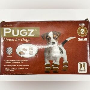 PUGZ Brown & White Dog Booties - Cozy Paw Warmers